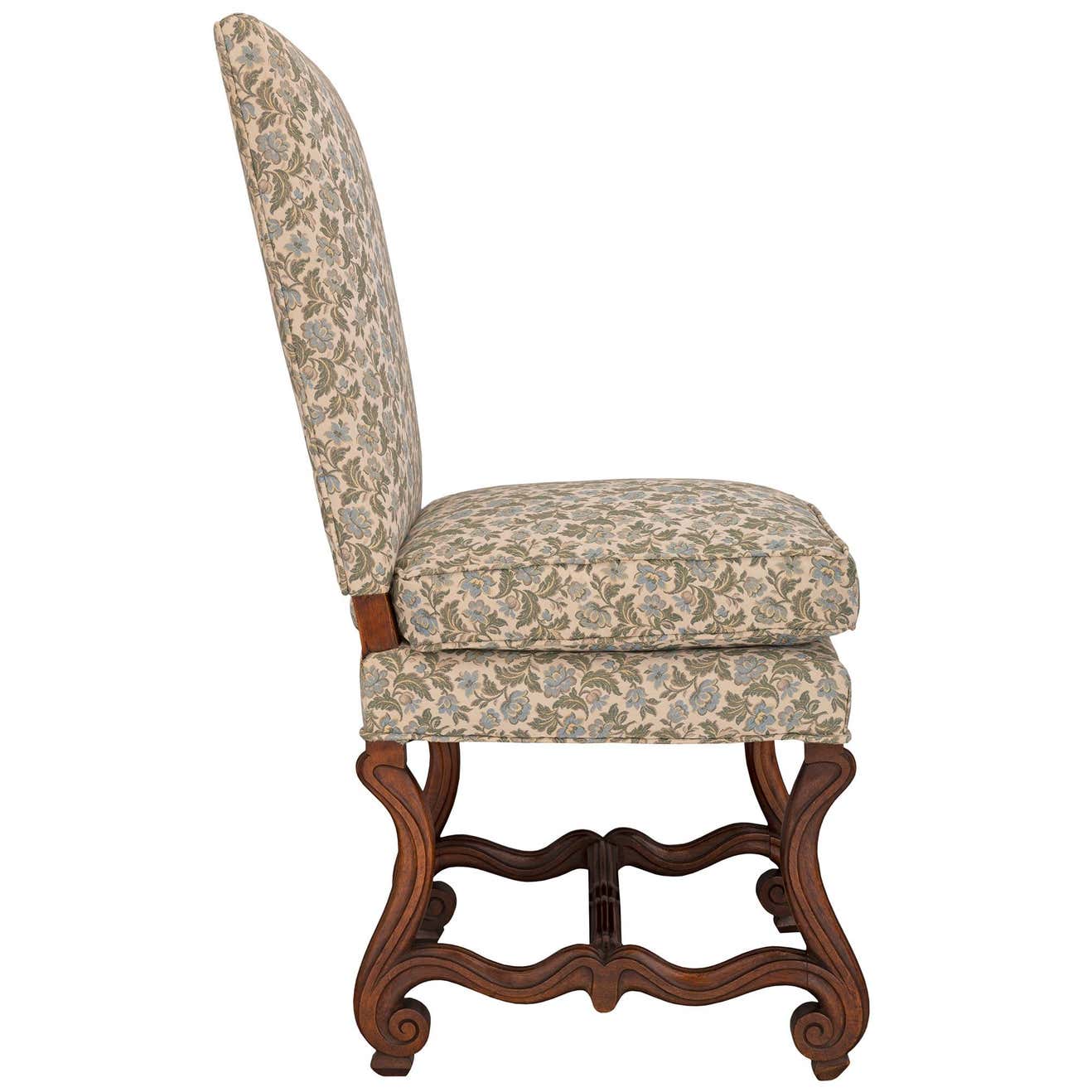 The Vintage Floral Colonial Antique Chair with Unique Leg Design by Sidqa