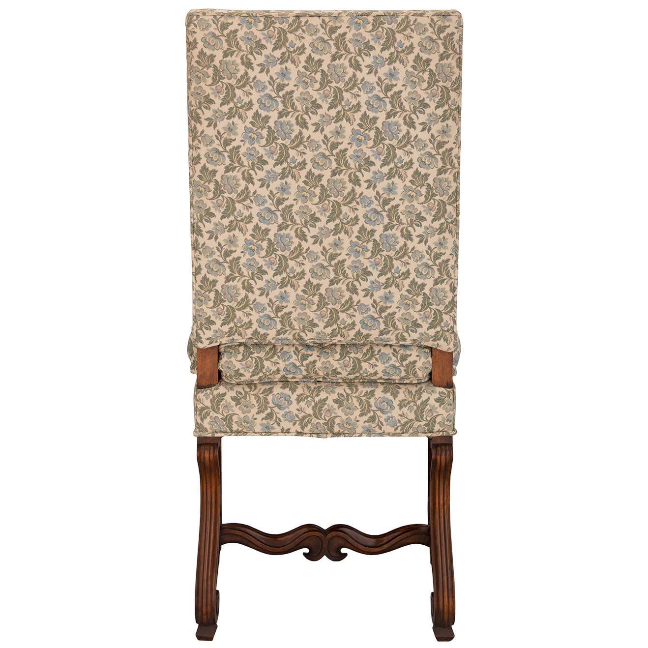 The Vintage Floral Colonial Antique Chair with Unique Leg Design by Sidqa