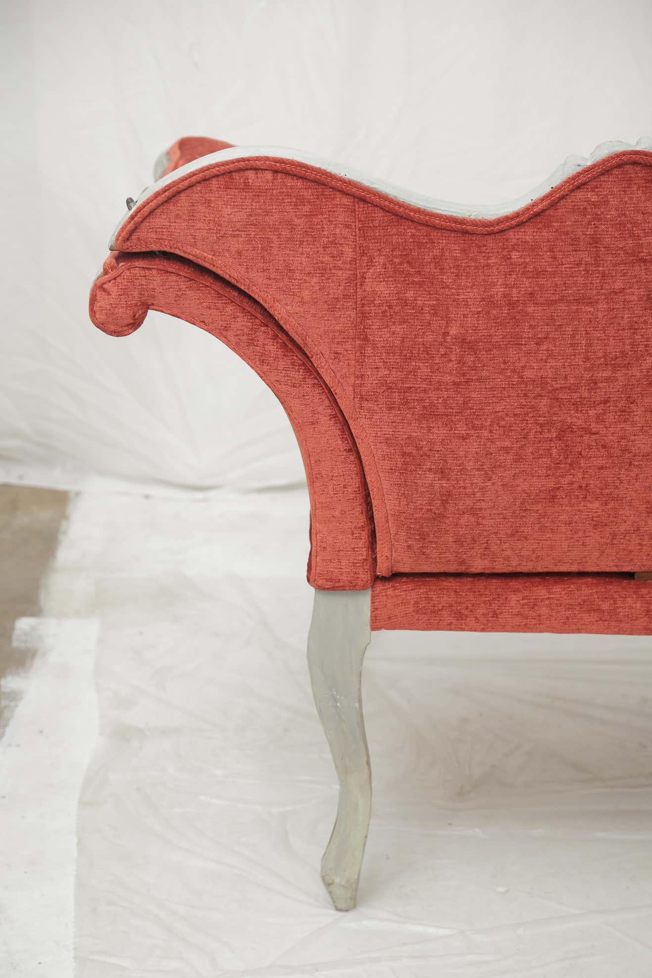 The Vintage Charm Indian Red Sofa by Sidqa