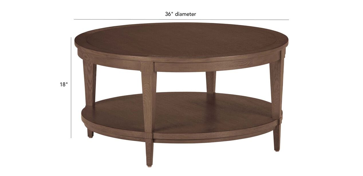 Sidqa Rustic Brown Double-Decker Coffee Table