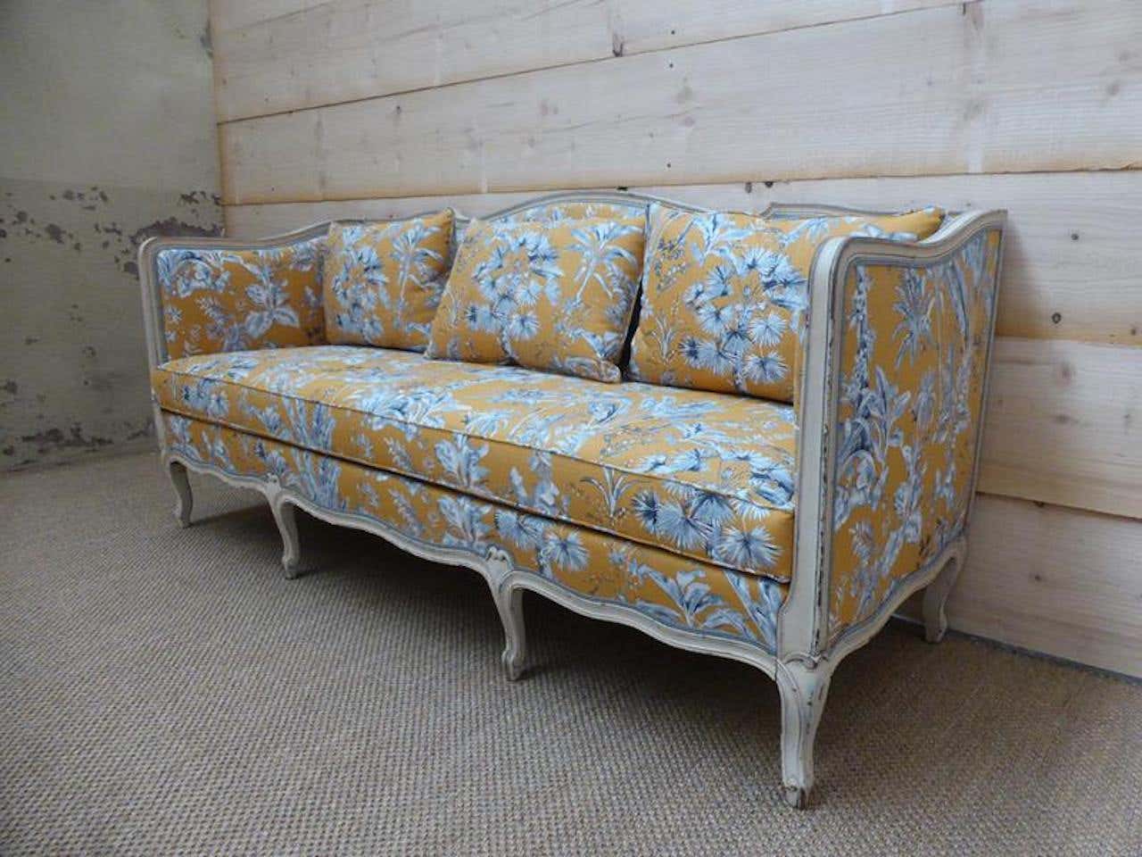 The Sunshine Bloom French Distress Sofa by Sidqa