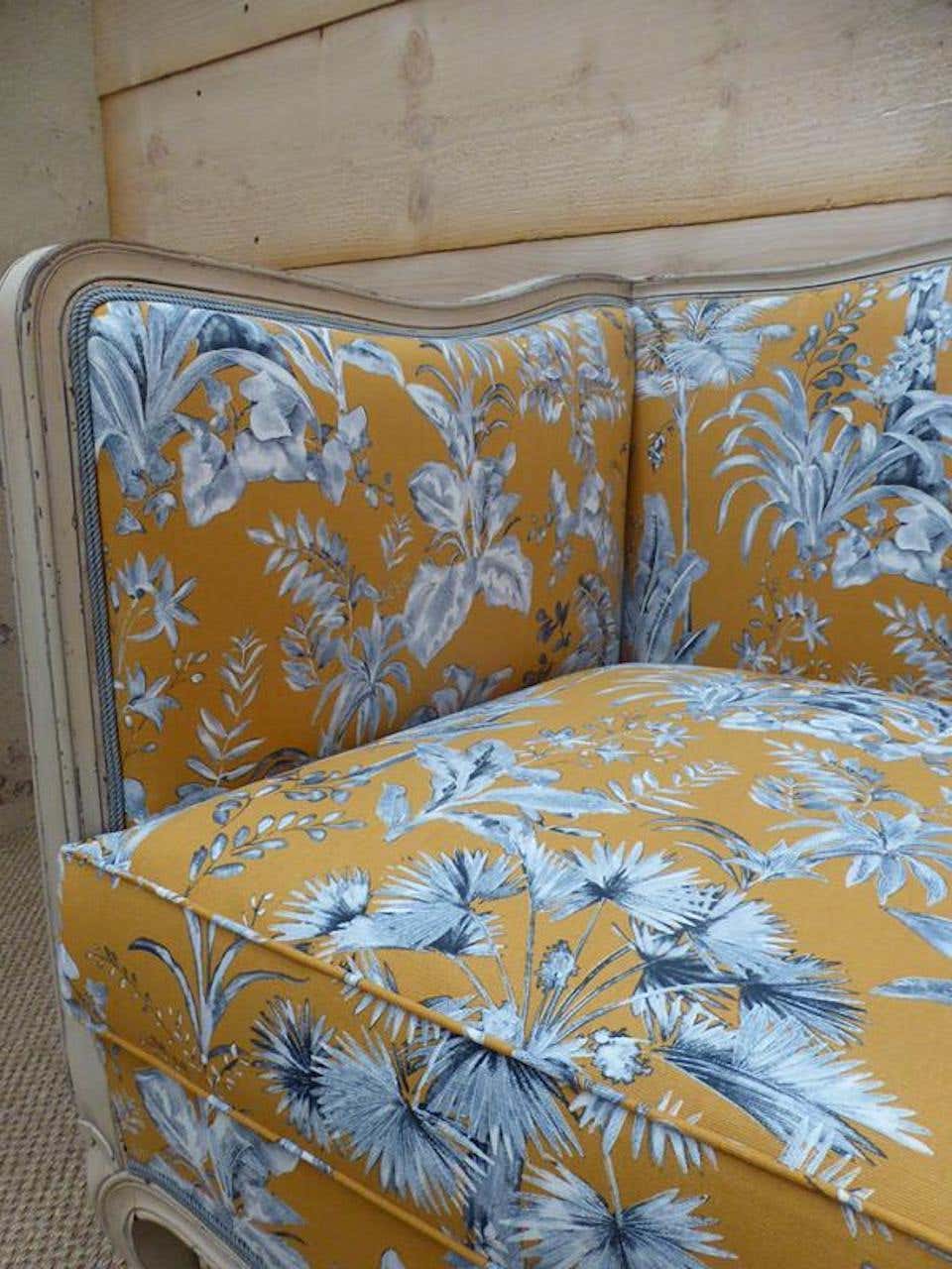 The Sunshine Bloom French Distress Sofa by Sidqa