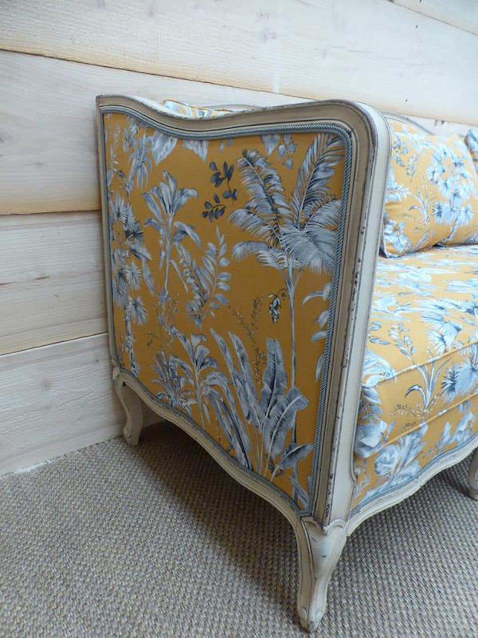 The Sunshine Bloom French Distress Sofa by Sidqa