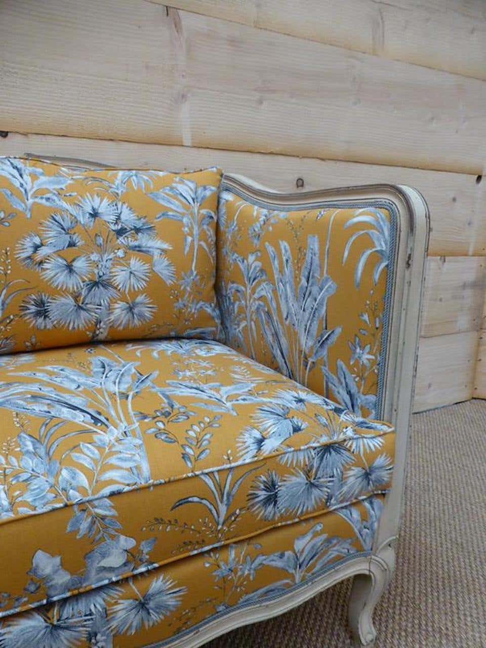 The Sunshine Bloom French Distress Sofa by Sidqa