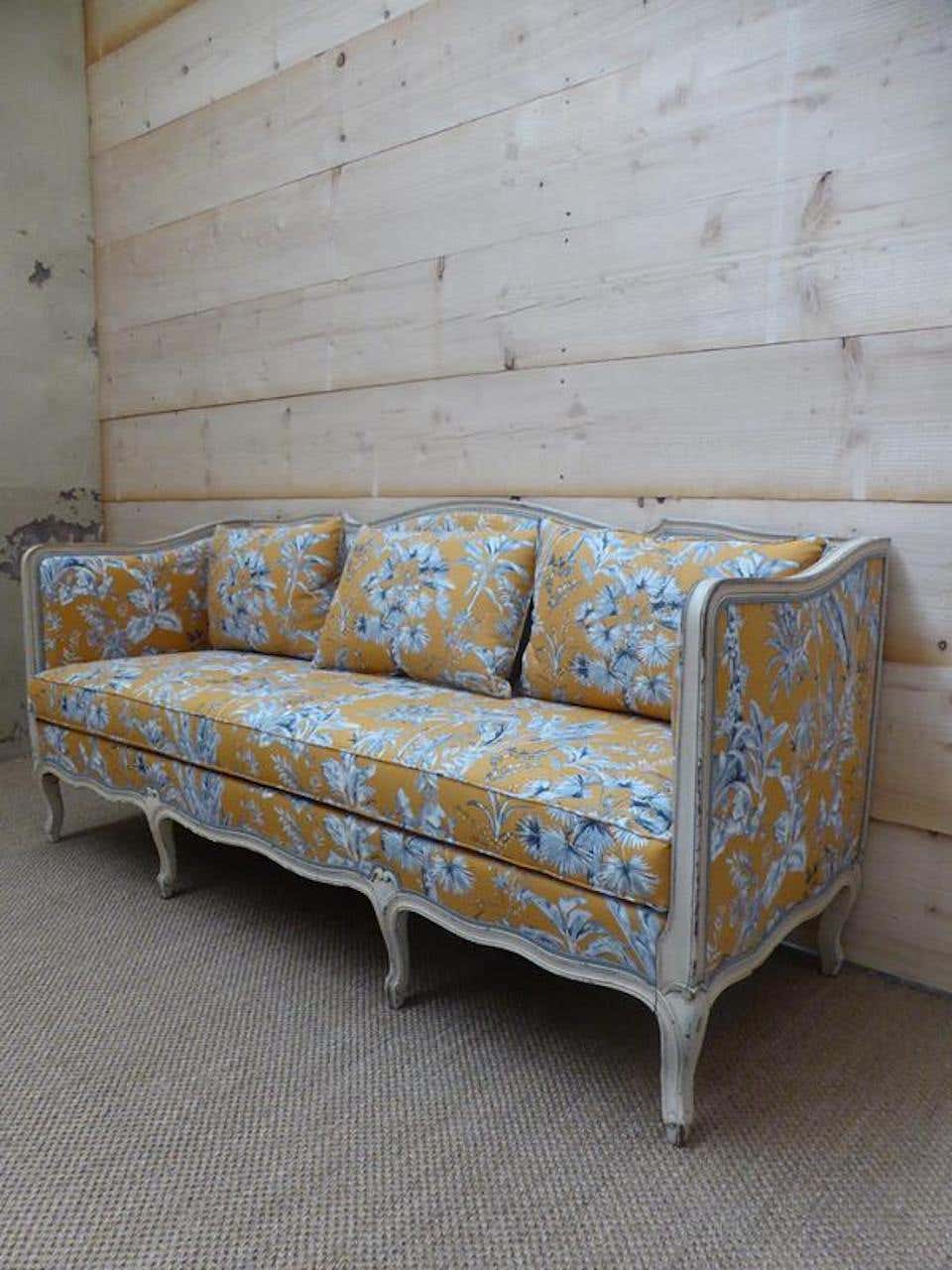 The Sunshine Bloom French Distress Sofa by Sidqa