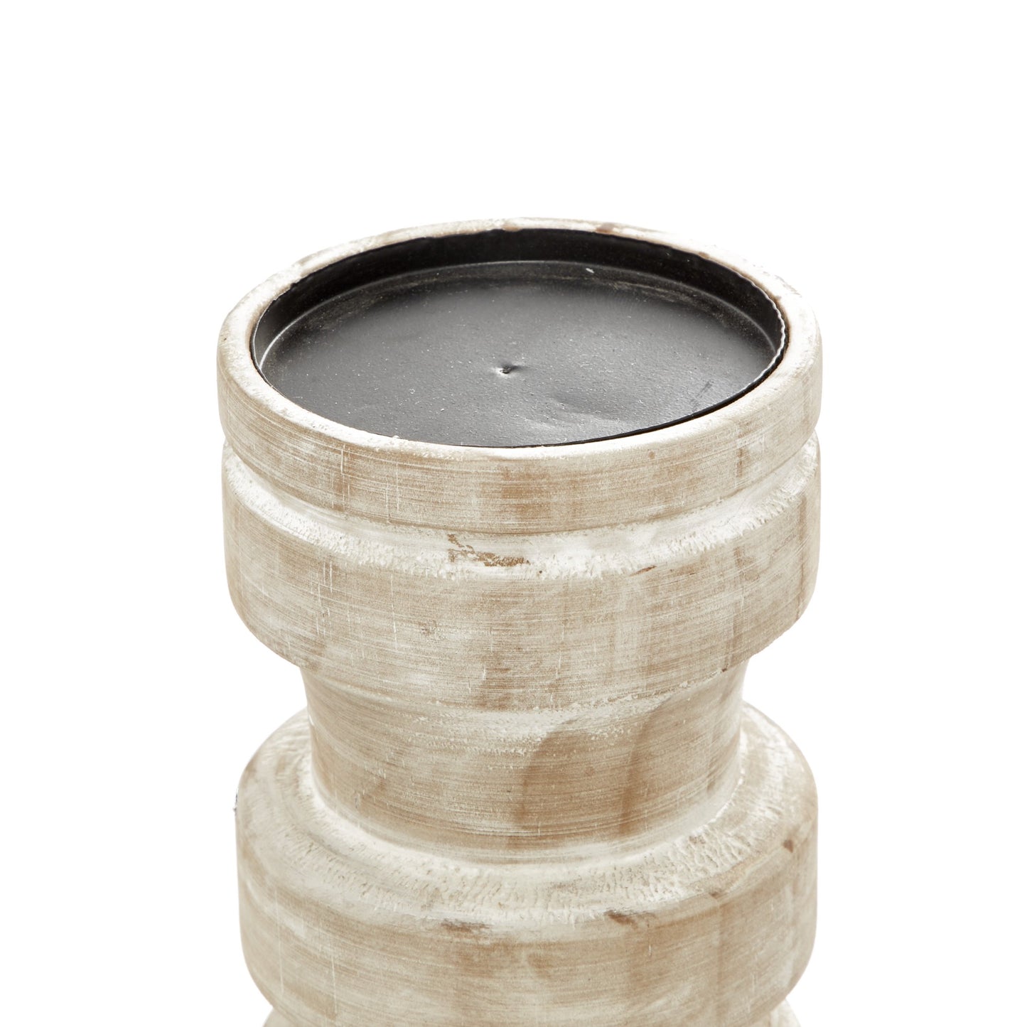 Distressed White Elegance Candle Holders