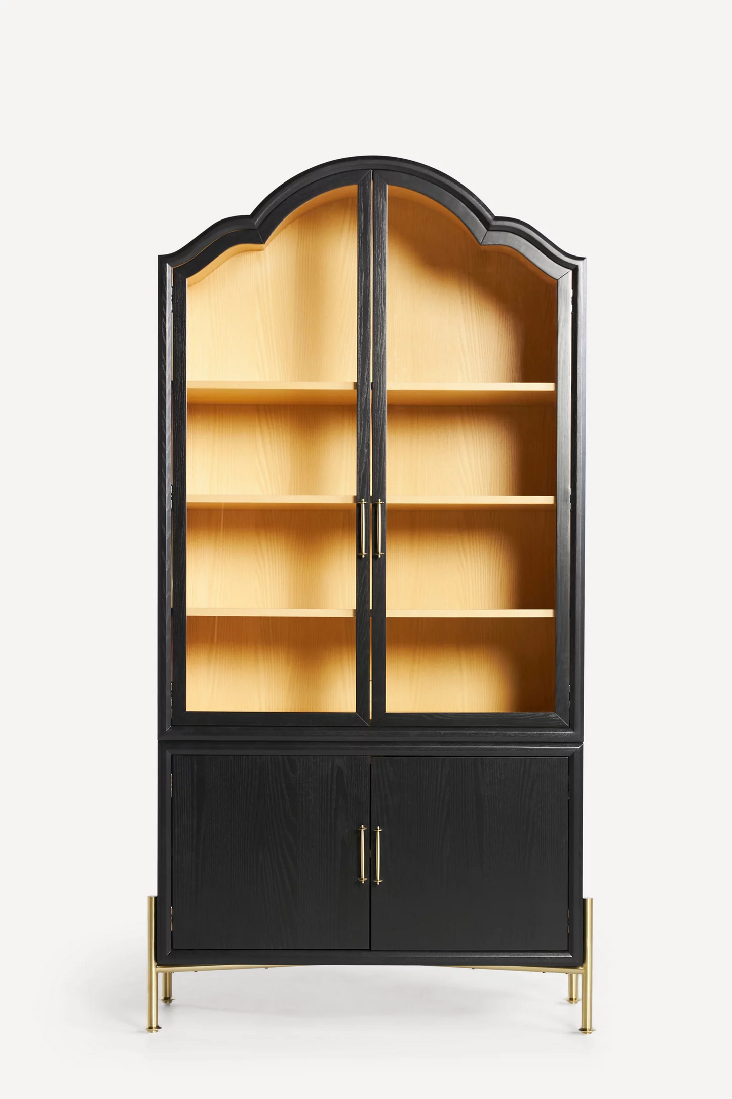 Obsidian Charm: Uniquely Shaped Bar Cabinet