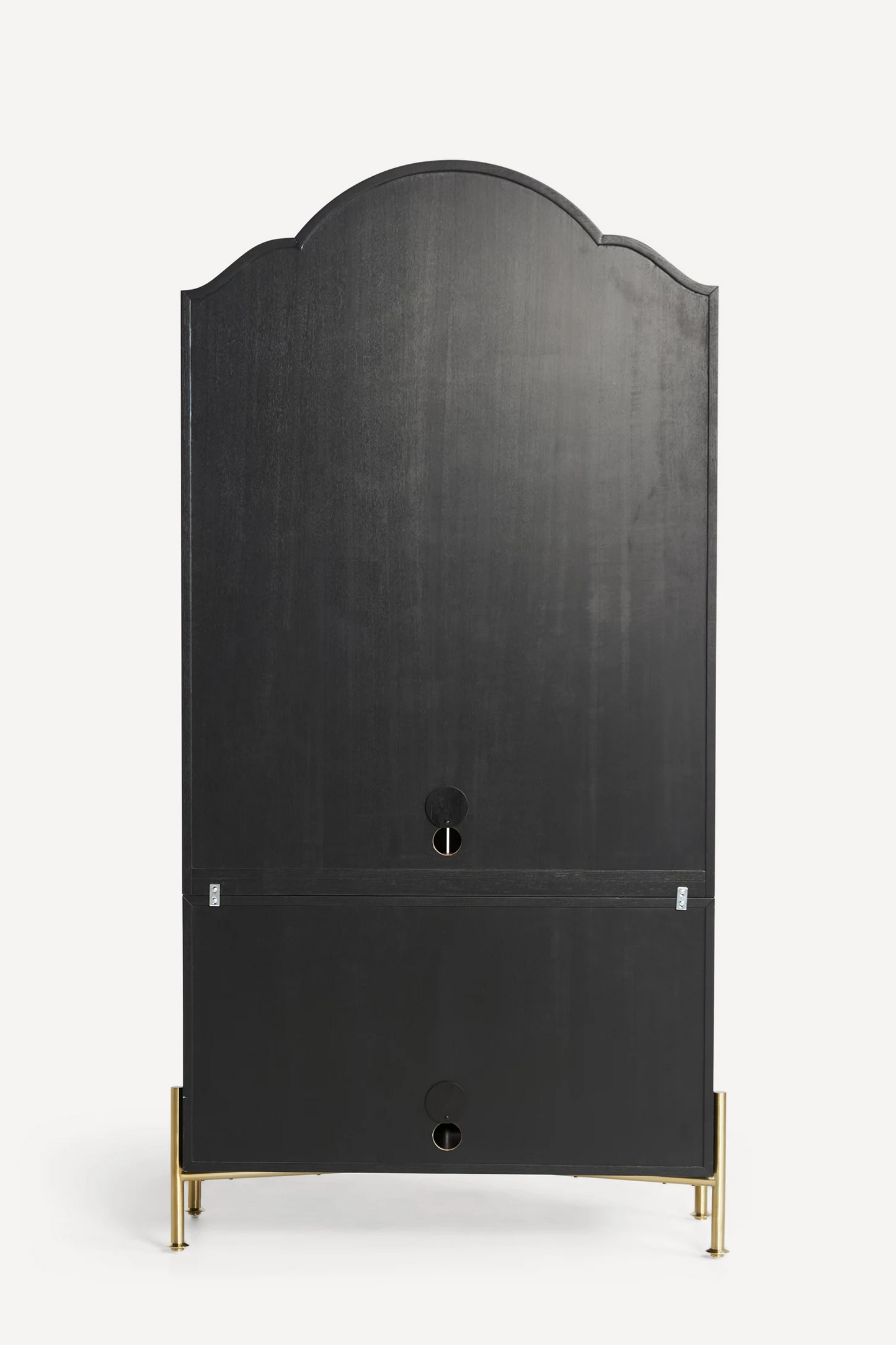 Obsidian Charm: Uniquely Shaped Bar Cabinet