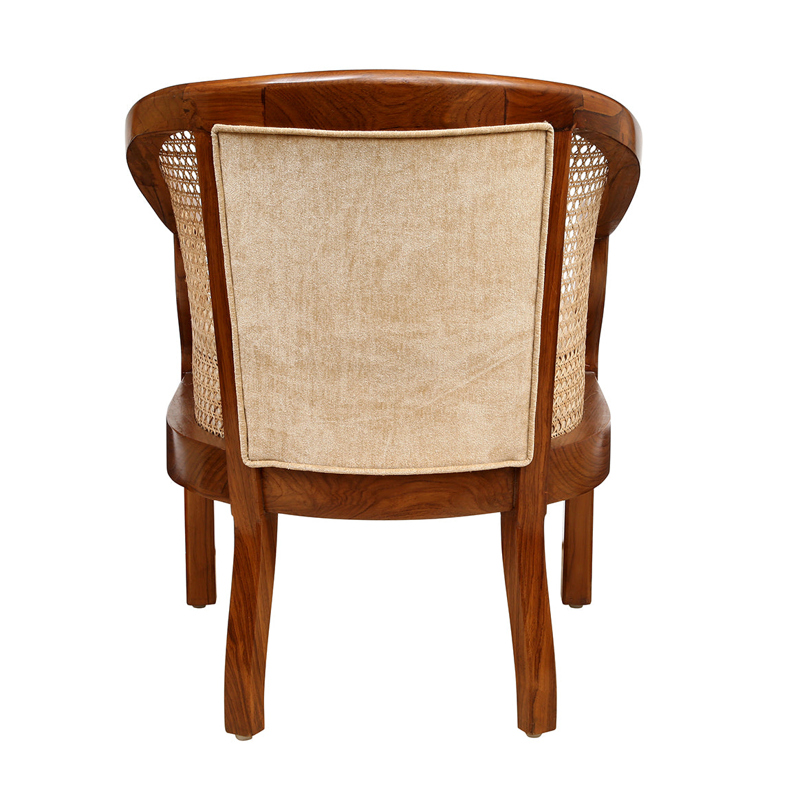 Sidqa Modern Heritage Mahogany Cane Armchair