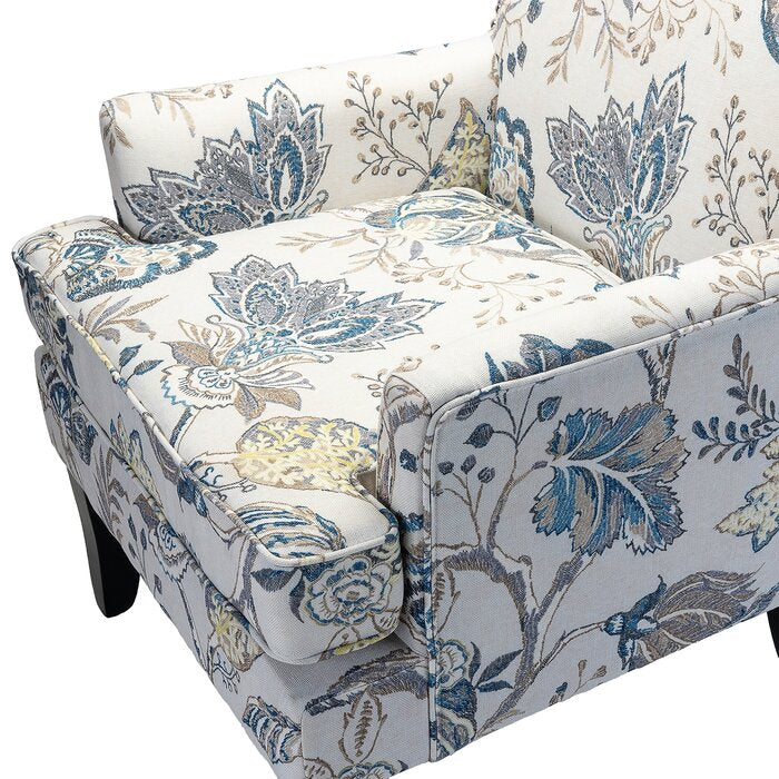 Sidqa Blue Floral Bliss Armchair