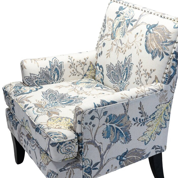 Sidqa Blue Floral Bliss Armchair