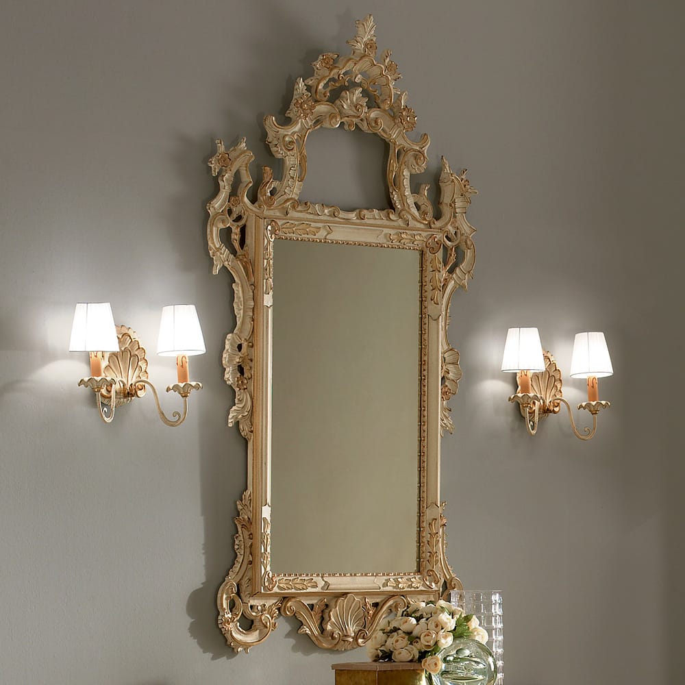 Sidqa Beige French Console and Mirror Set