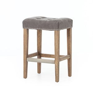 Chic Parisian Linen Bar Stool