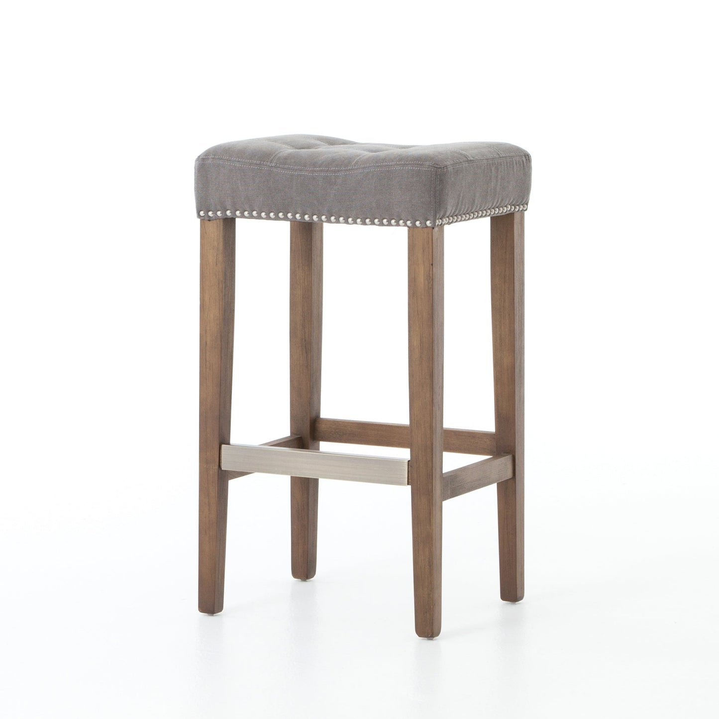 Chic Parisian Linen Bar Stool