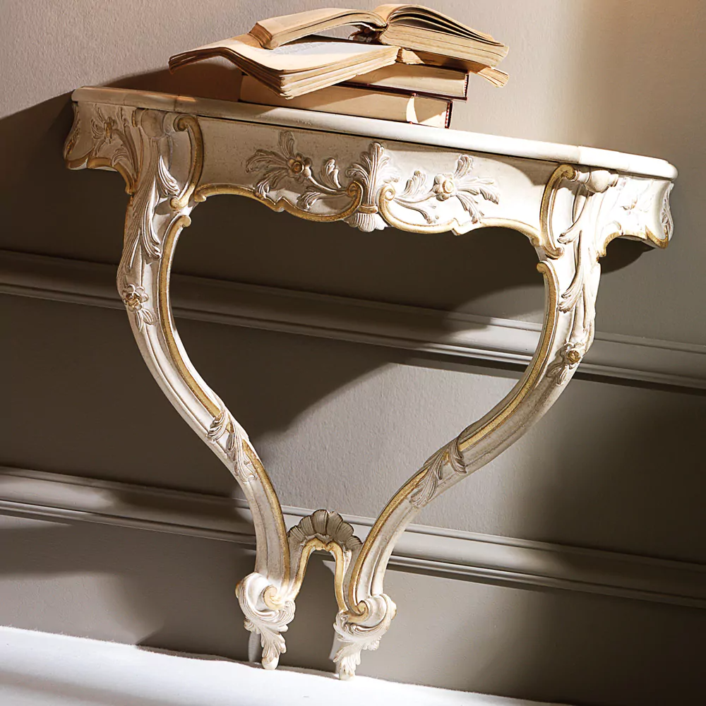 Ivory French Wall Mounted Console