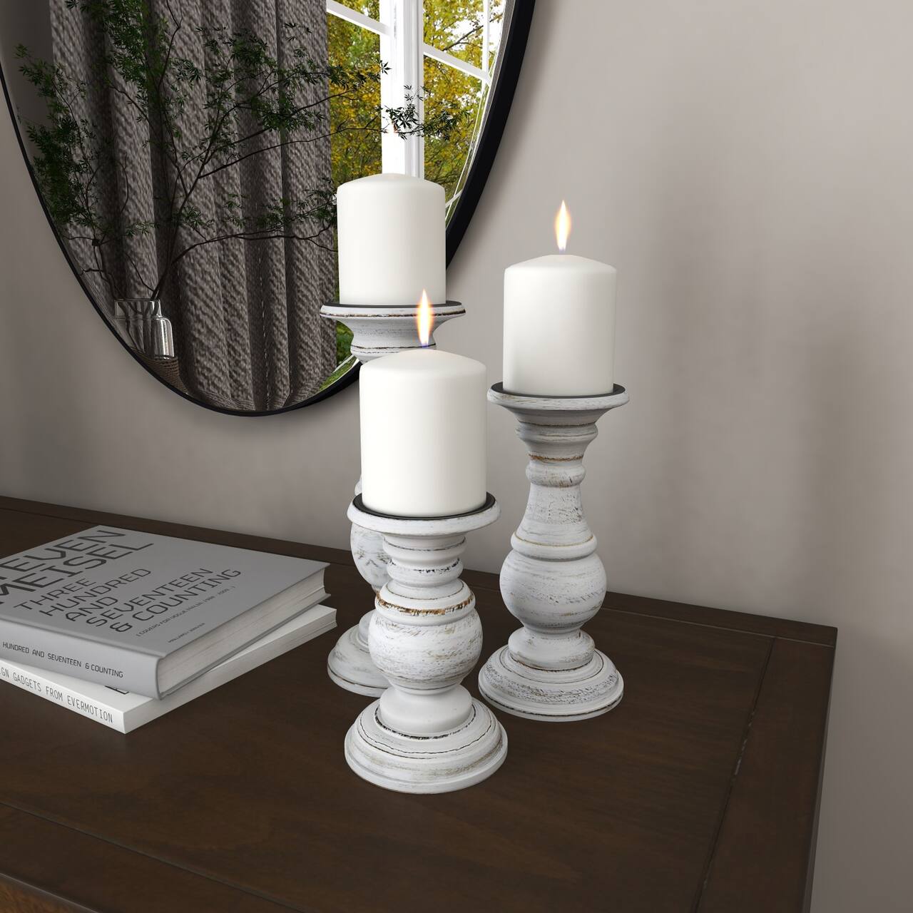 Curved Elegance Trio Candle Set