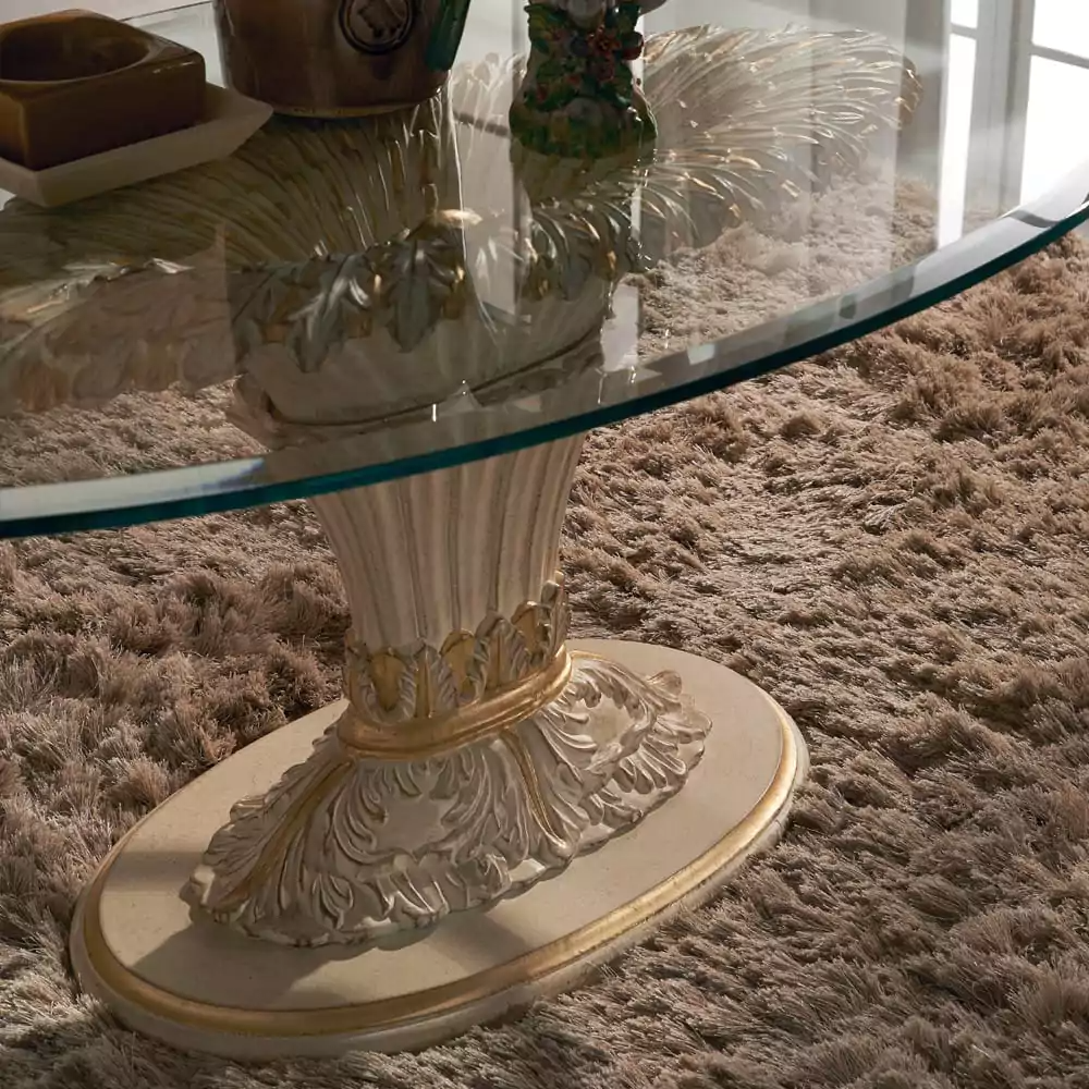 Sidqa Elegance Glass-Top Coffee Table