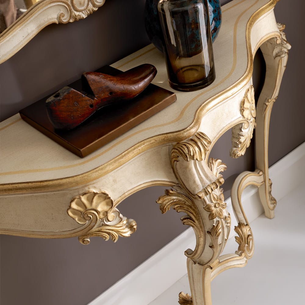 Sidqa Oval Tri-Legged Console and Mirror Set