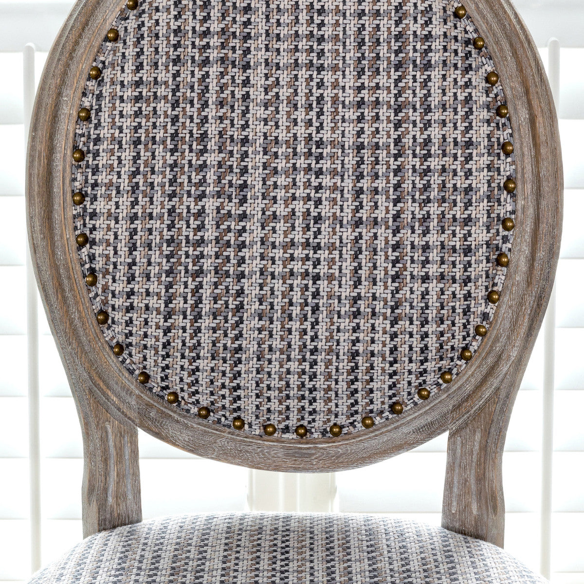 The Contemporary Geometric Linen Dining Chair by Sidqa