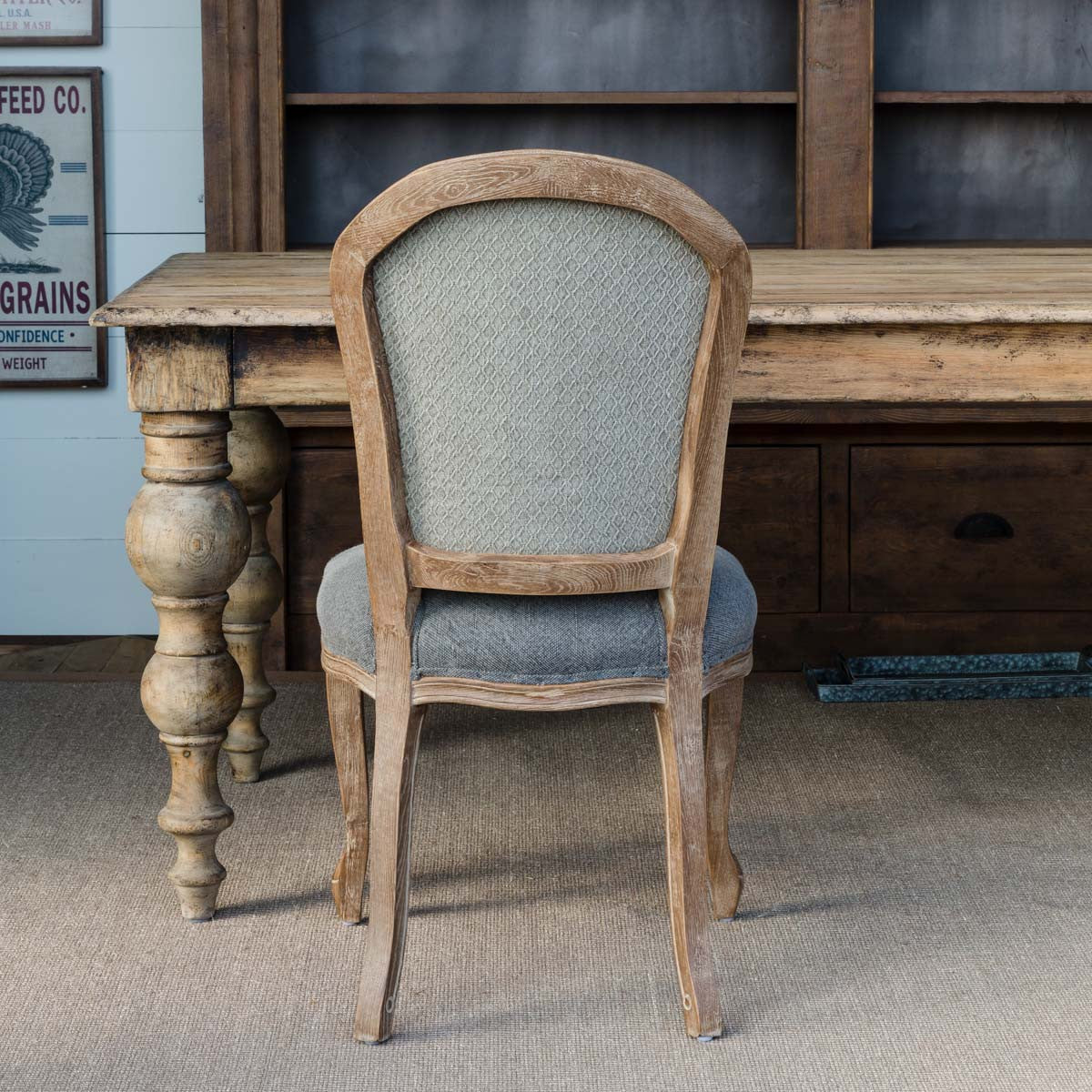 The Cozy French Finish Dining Chair in Grey by Sidqa