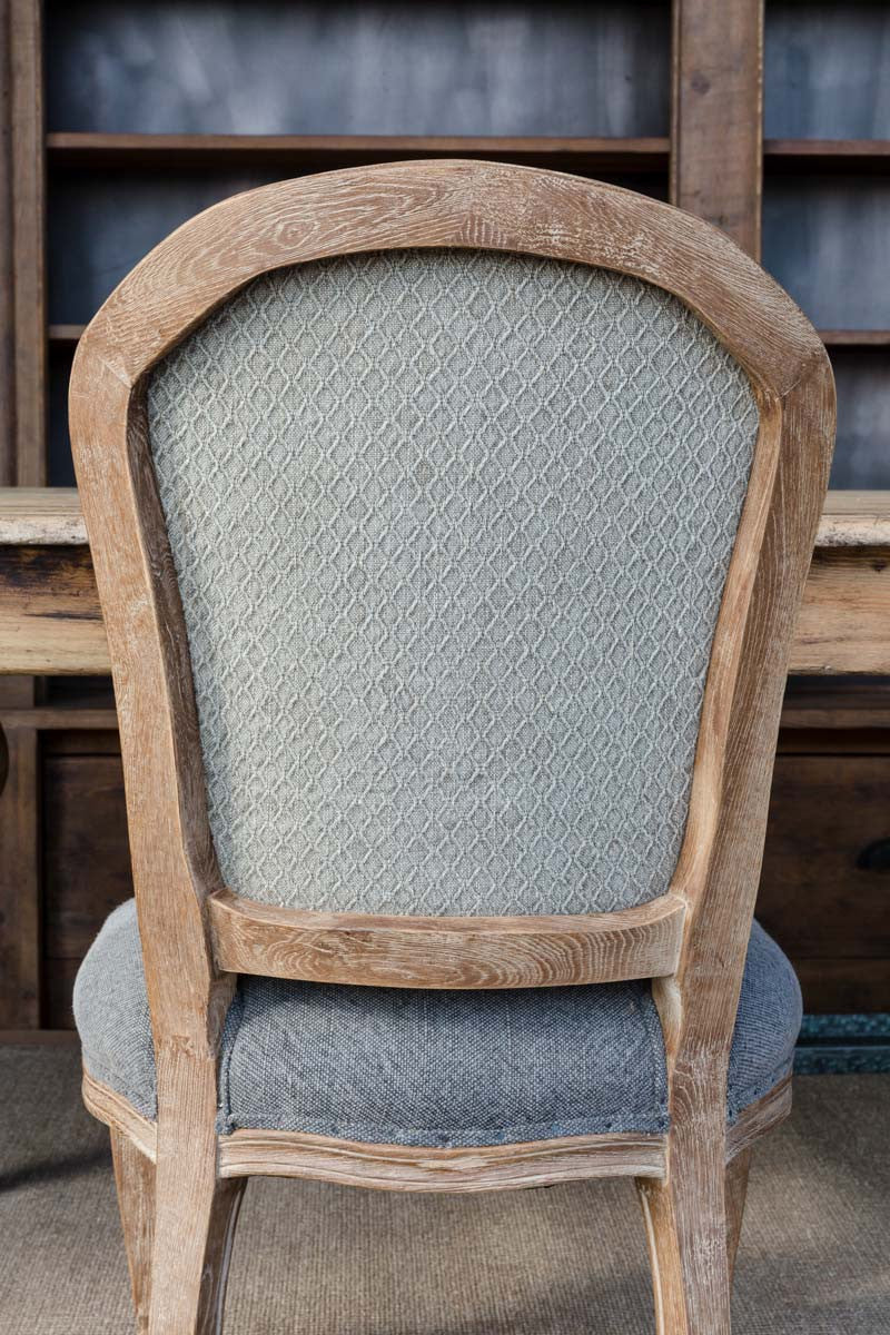 The Cozy French Finish Dining Chair in Grey by Sidqa