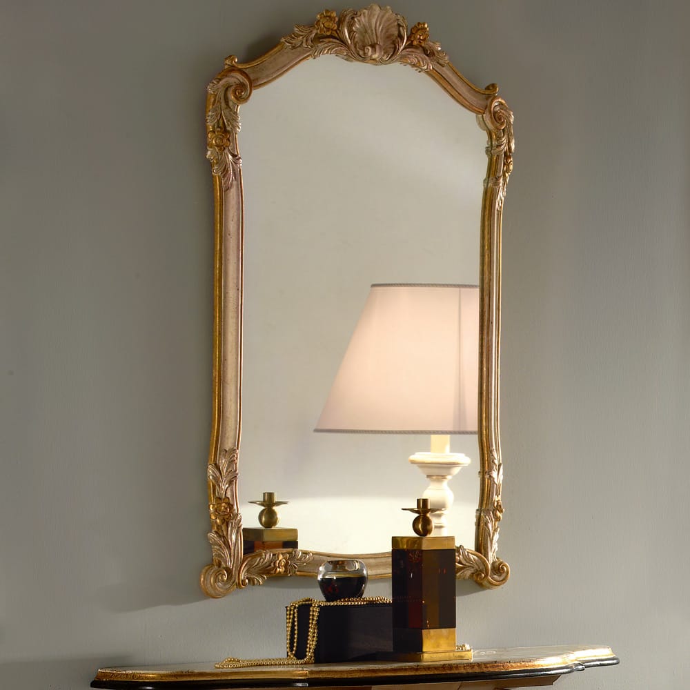 Sidqa Wall-Mounted Sand French Console and Mirror Set