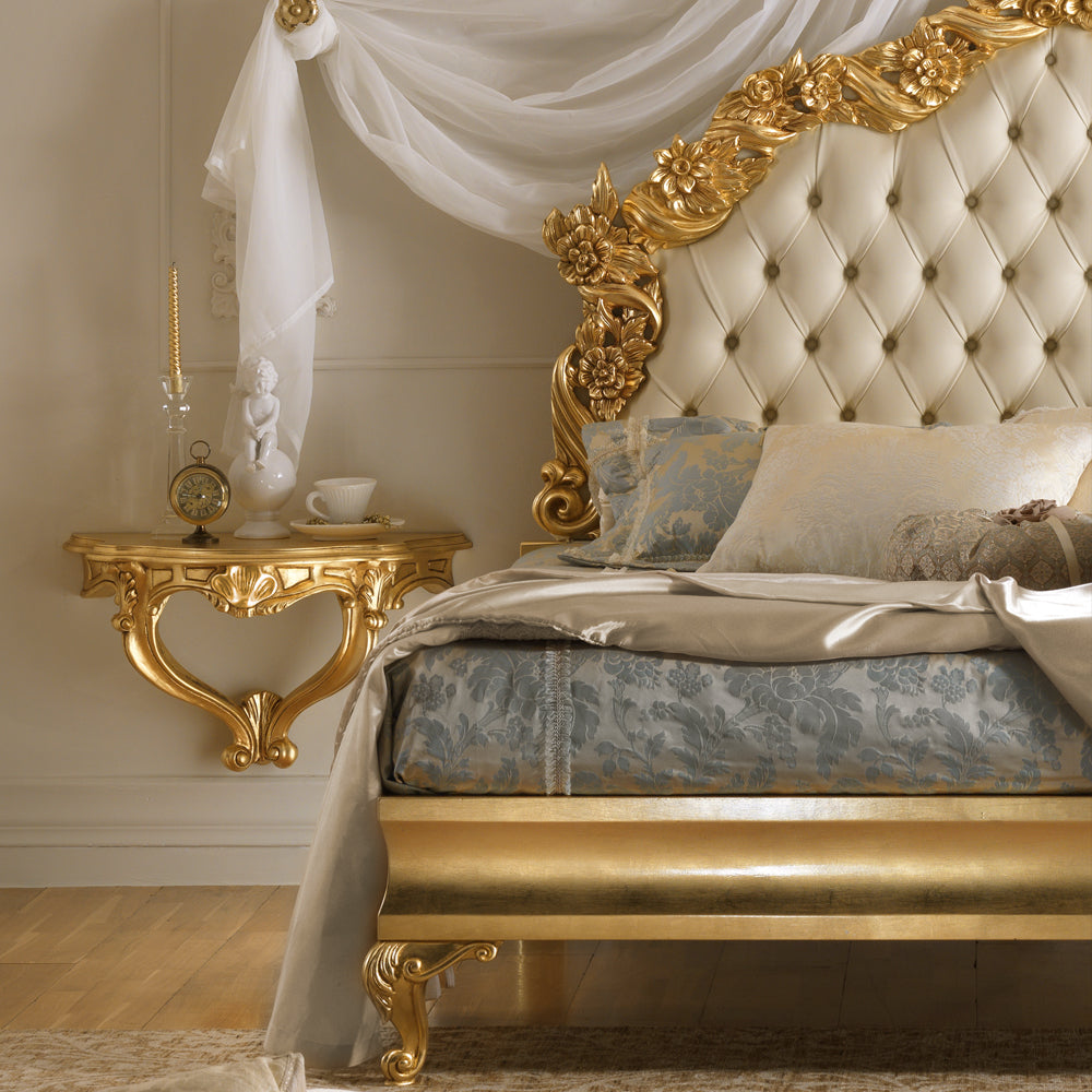 Gold Leaf Wall Mounted Console