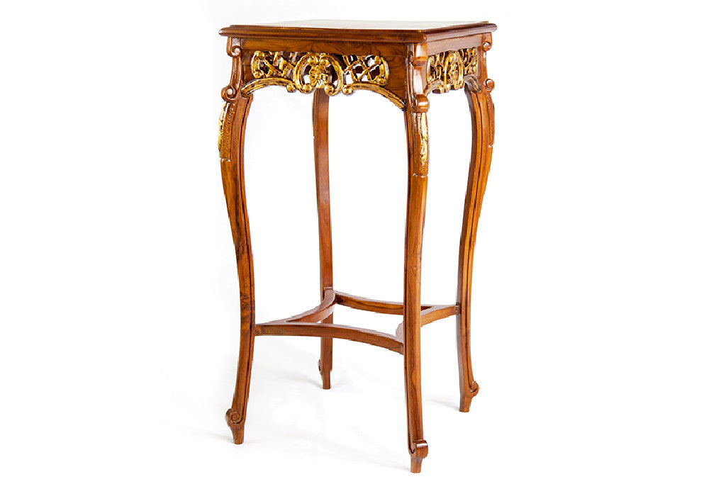 Golden Garland Square Side Stool