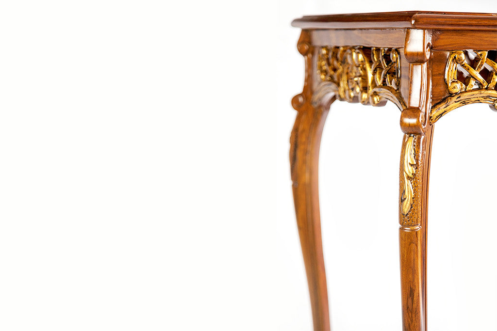 Golden Garland Square Side Stool