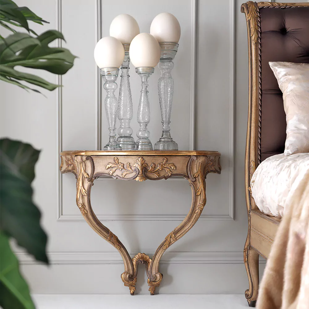 Rustic French Sandy Wall Mounted Console