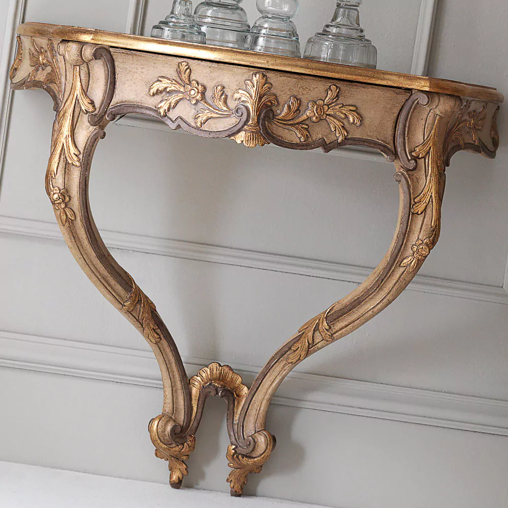 Rustic French Sandy Wall Mounted Console