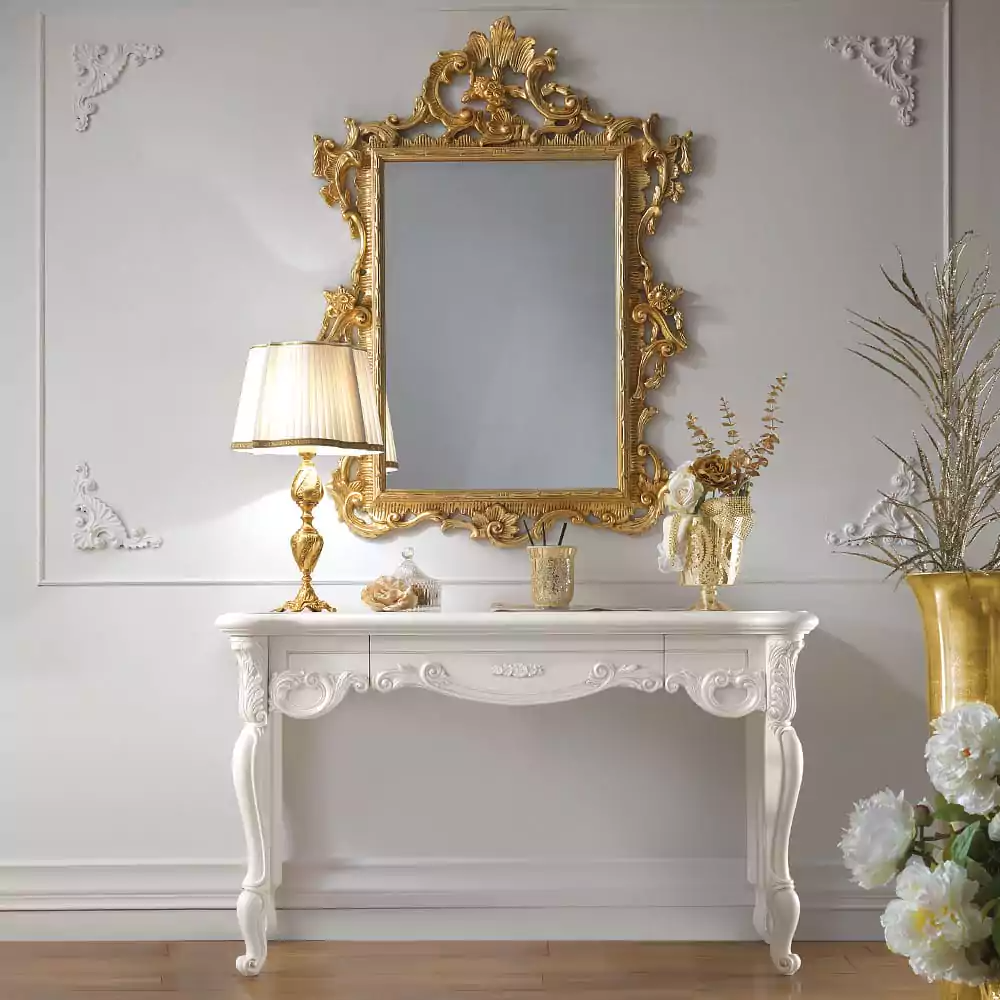 Ivory Carved Wall Mounted Console Set