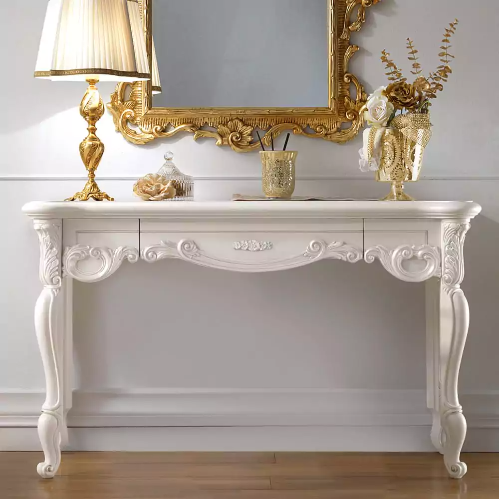 Ivory Carved Wall Mounted Console Set