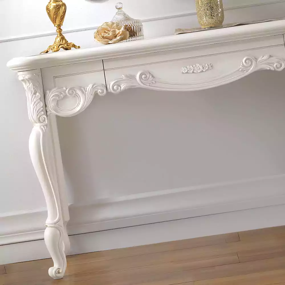 Ivory Carved Wall Mounted Console Set