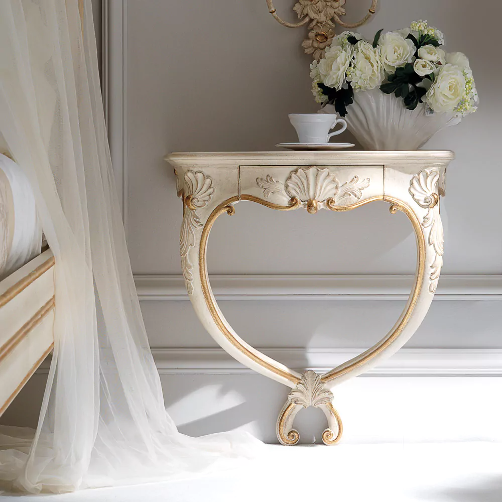 Ivory Elegance Wall Mounted Console