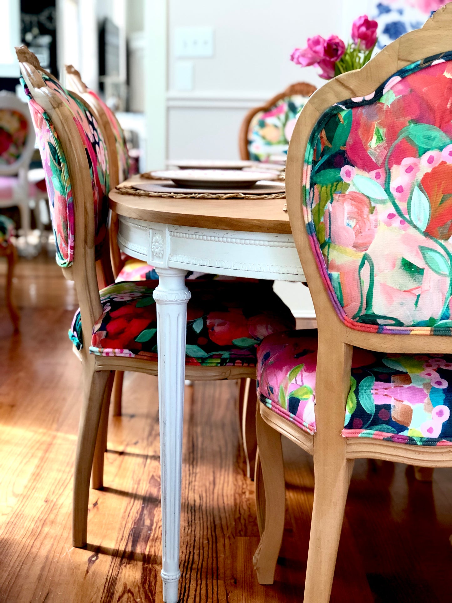 French Floral Dining Set 6-Seater