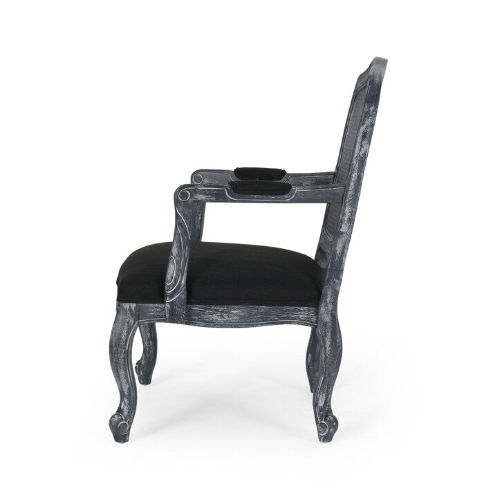 The Wide Cane Back Dining Chair Collection in Linen by Sidqa