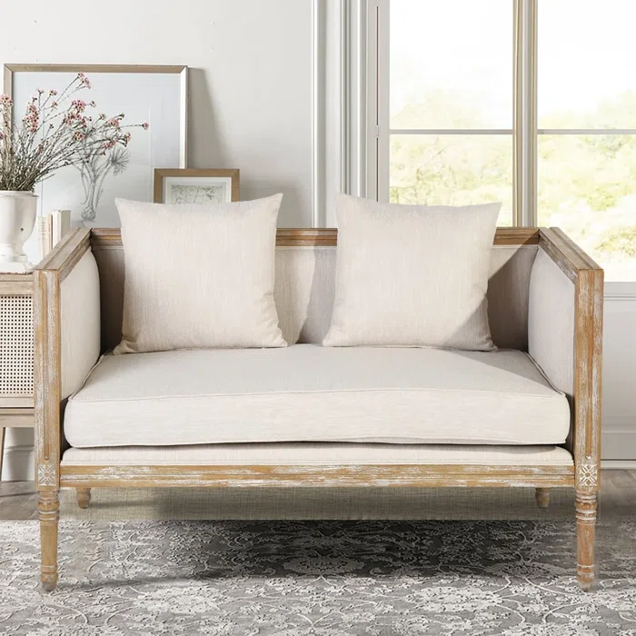 The Vintage Elegance High-Back Distressed Two-Seater by Sidqa