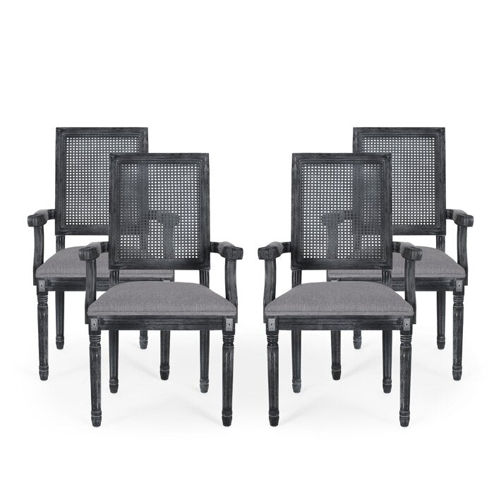 The Versatile Black Distressed French Finish Dining Chair by Sidqa