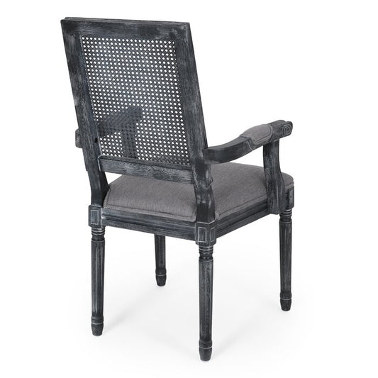 The Versatile Black Distressed French Finish Dining Chair by Sidqa