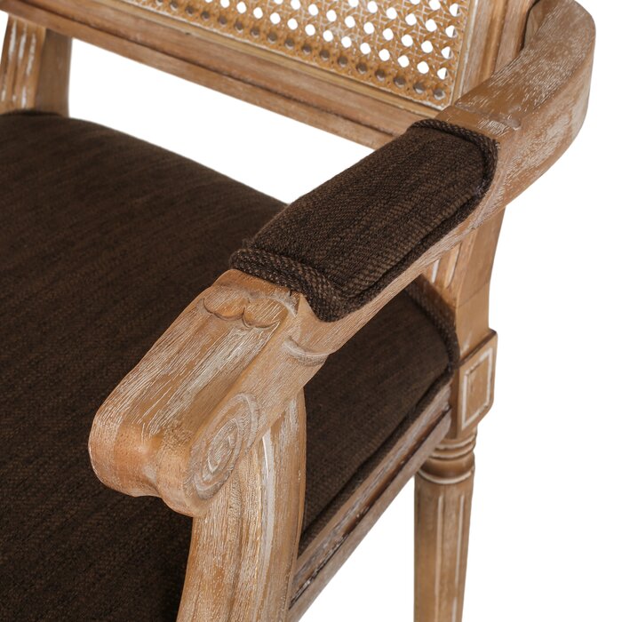 The Rustic Brown Linen Rectangular Chair by Sidqa