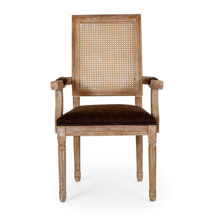 The Rustic Brown Linen Rectangular Chair by Sidqa