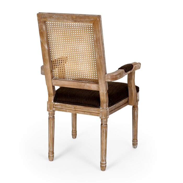 The Rustic Brown Linen Rectangular Chair by Sidqa