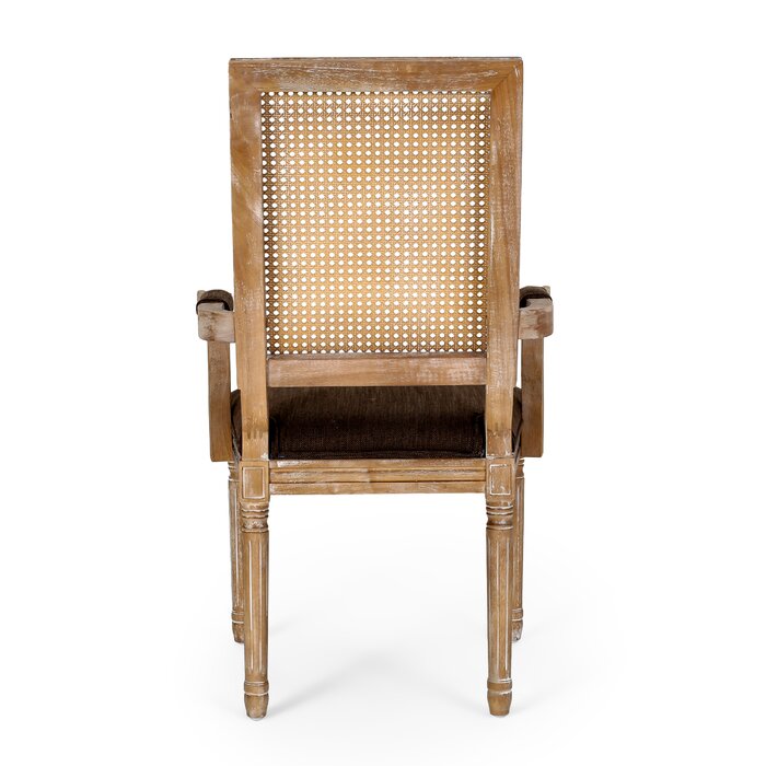 The Rustic Brown Linen Rectangular Chair by Sidqa