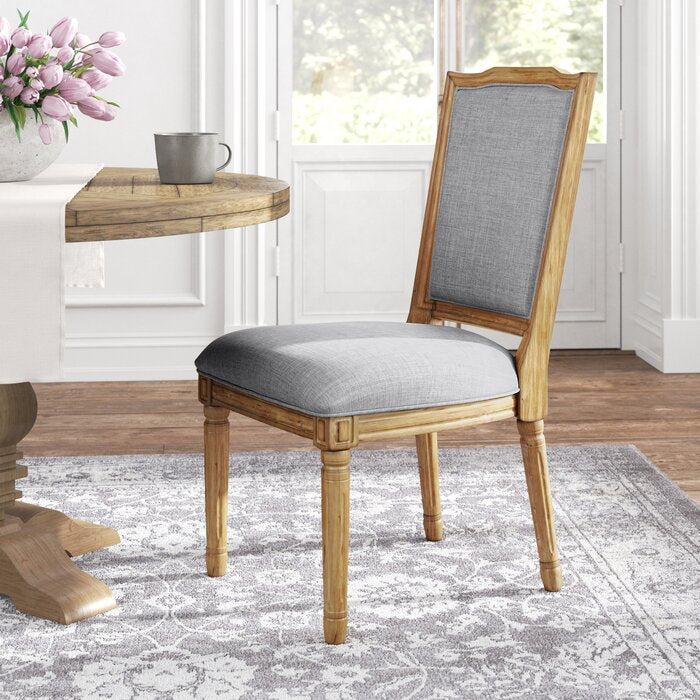 The Modern Rectangular Chair with Light Grey Fabric by Sidqa