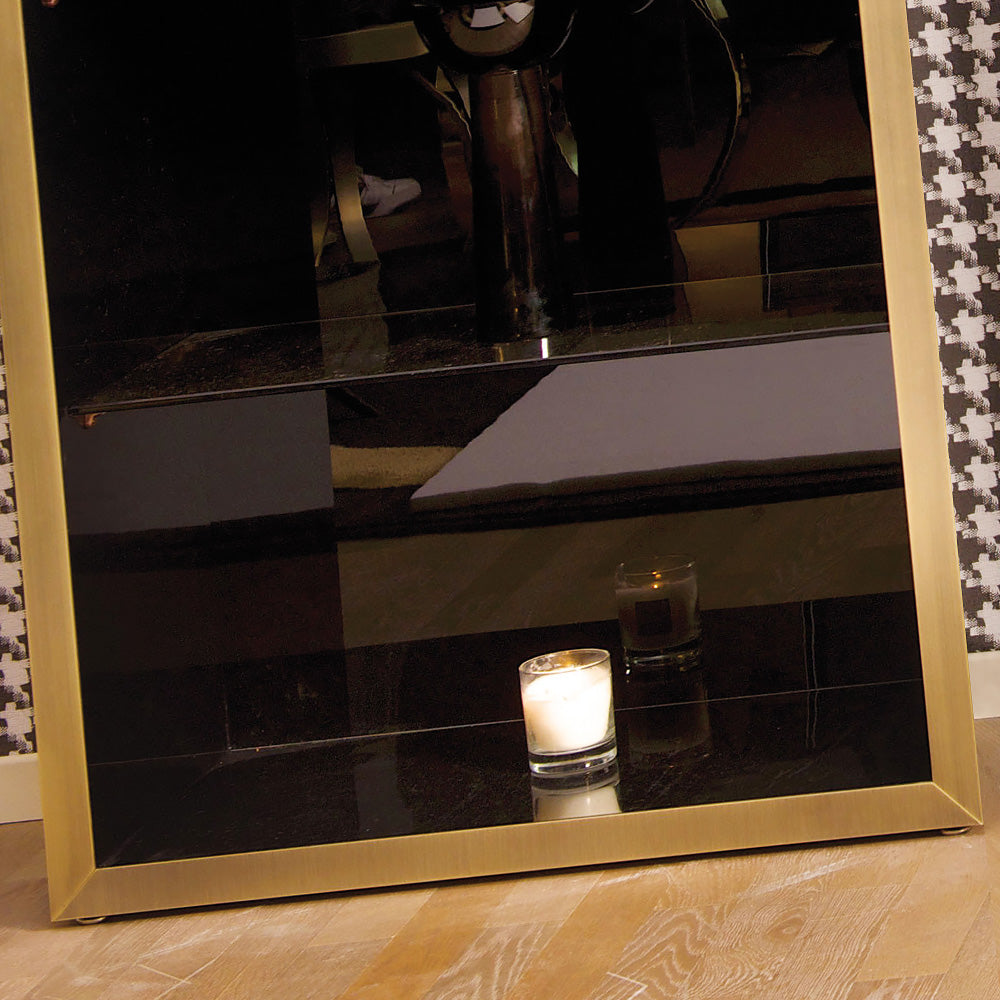 Mahogany Veneer Display Cabinet with Antique Gold Accents