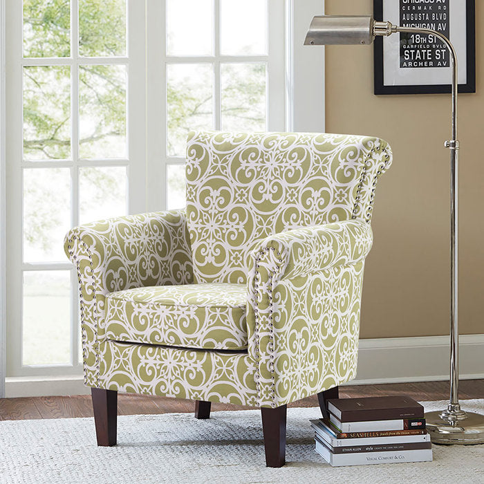 Sidqa Floral Green Comfort Armchair