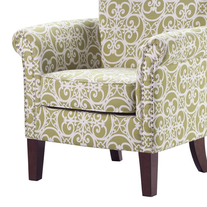 Sidqa Floral Green Comfort Armchair