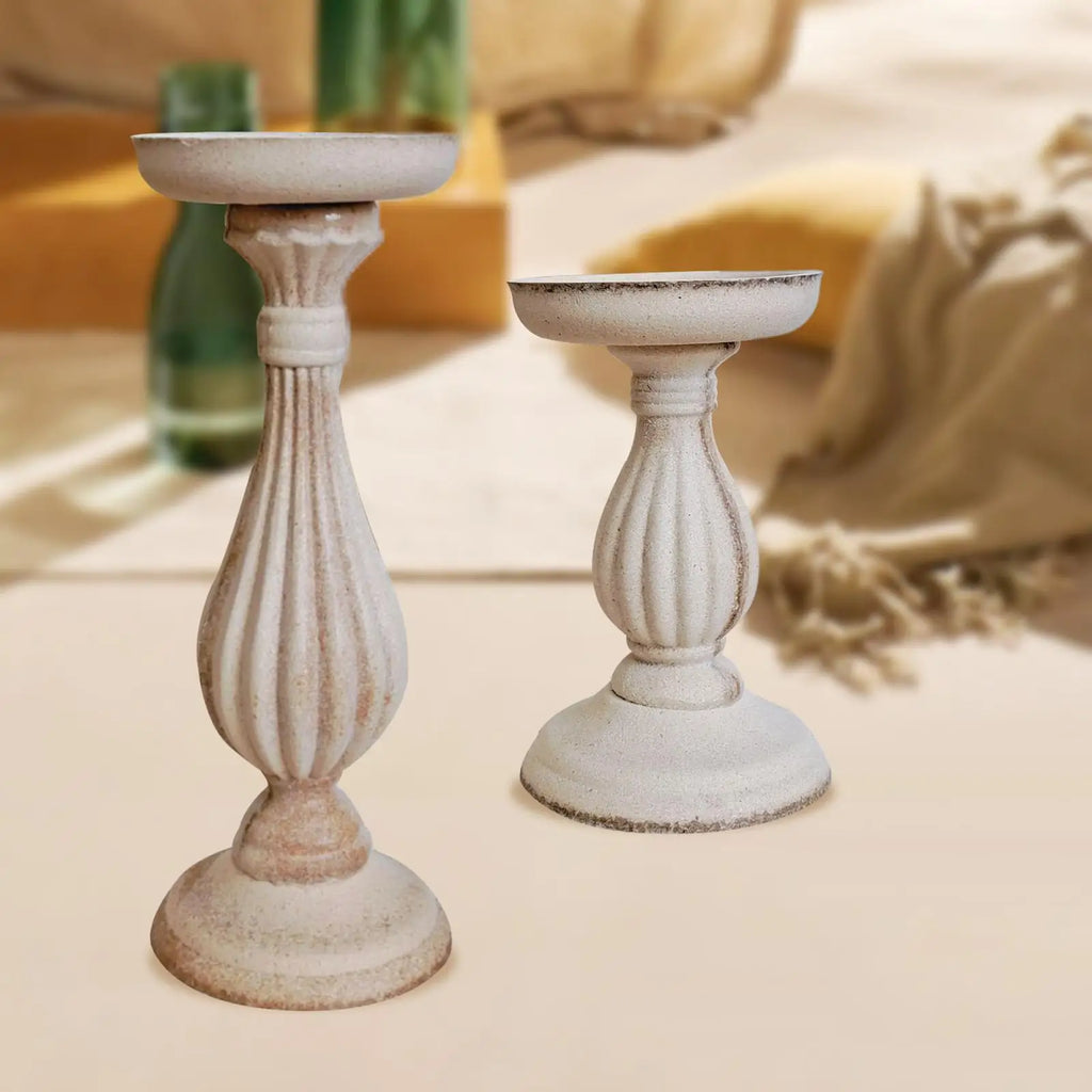 Rustic Elegance Candle Stand Trio