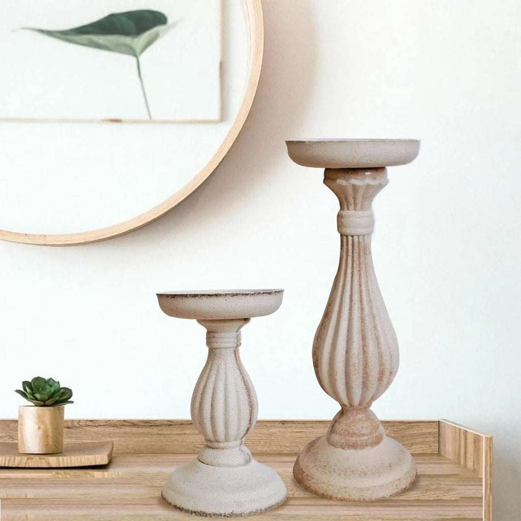 Rustic Elegance Candle Stand Trio